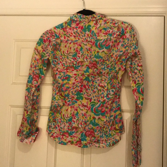 NWT Lilly Pulitzer Button Down Blouse Size 0 - Picture 6 of 7